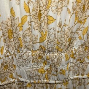 Trixxi Floral Maxi Dress - White and Yellow